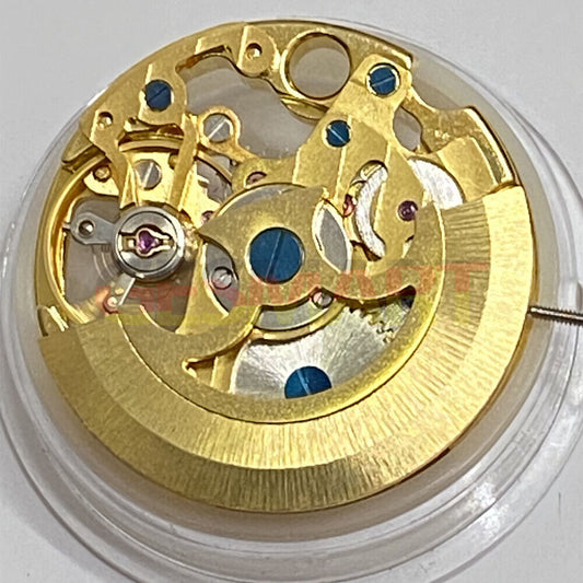 In China hergestelltes, geschnitztes, goldenes, hohles 7120-Automatik-Uhrwerk