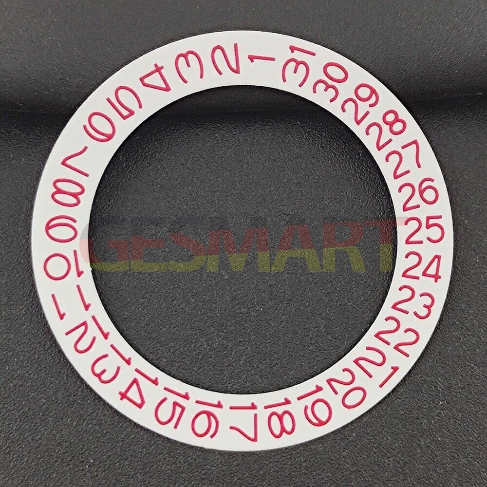 Pink date wheel overlay designed for NH35 NH36 watch movements, ideal for watch repair.