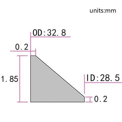 Black plastic modified diving chapter ring 32.8x28.5x1.85mm for watch repair, durable accessory.