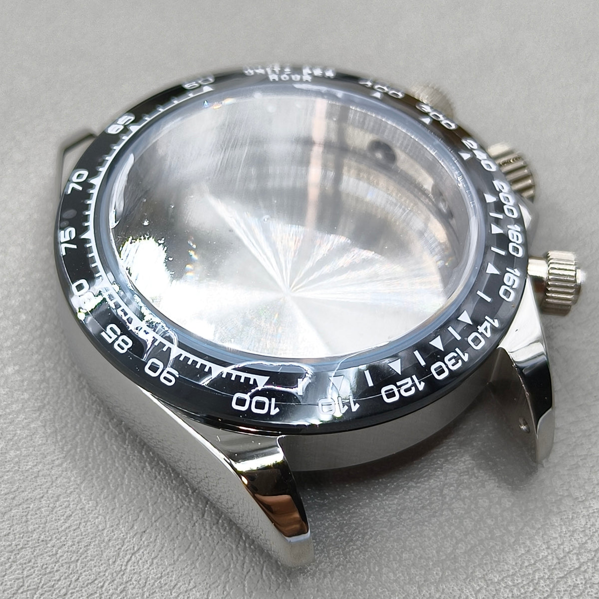Silver Black Daytona 40mm Mens Watch Steel Case for Daytona VK63 VK64 Case