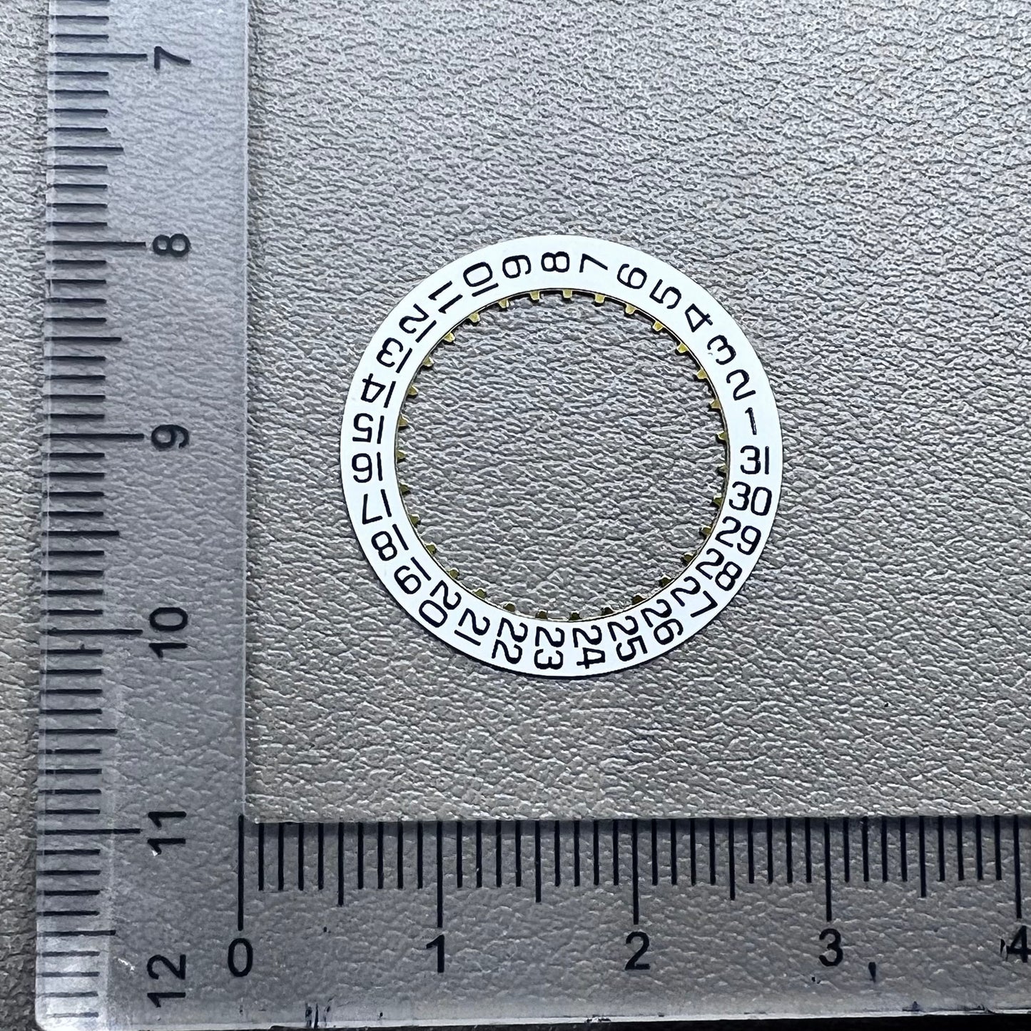 White Week Wheel with Date at 3 o?clock for SW200 Movement, generic replacement part