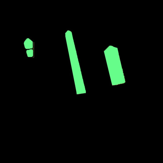 17mm C3 Super Green lume steel watch hands for SBDX001 NH35 movement replacement.
