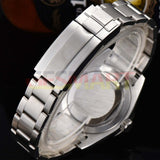 316L 40mm Men Wristwatch Sapphire Glass Waterproof Diving Black Dial Silver Hand