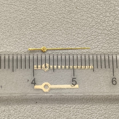 2 Sets No Lume Golden Polished Watch Hands Set for Ronda 515 Movement