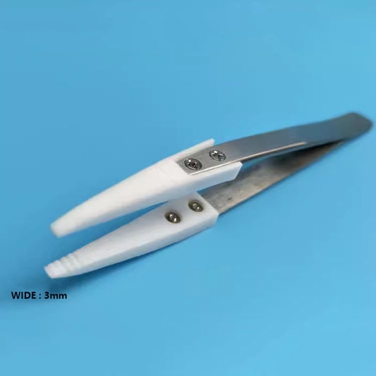 PTFE anti-static tweezers #17S-FT for acid and alkali resistance, high-temperature watch accessory