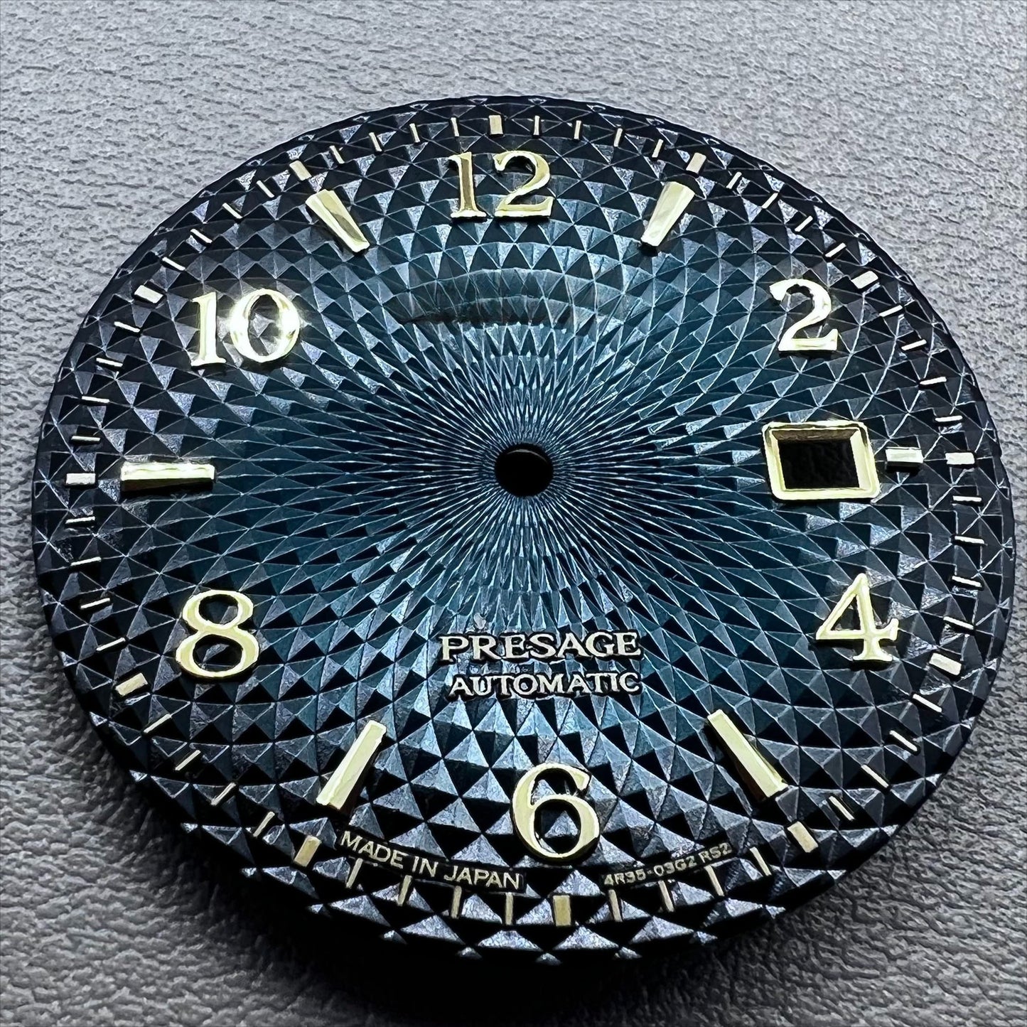 Gradual No Lume Green 35mm Golden Nail Datejust Watch Dial for NH35 NH36 Movement