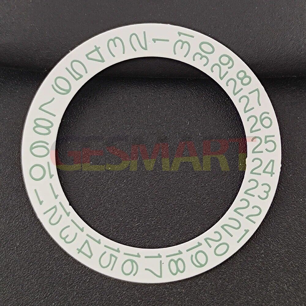 Green date wheel overlay for NH35 NH36 watch movement, precision fit on white background