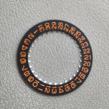 Orange Font Black Background Date Disk Date Wheel for NH35 Movement Date@3