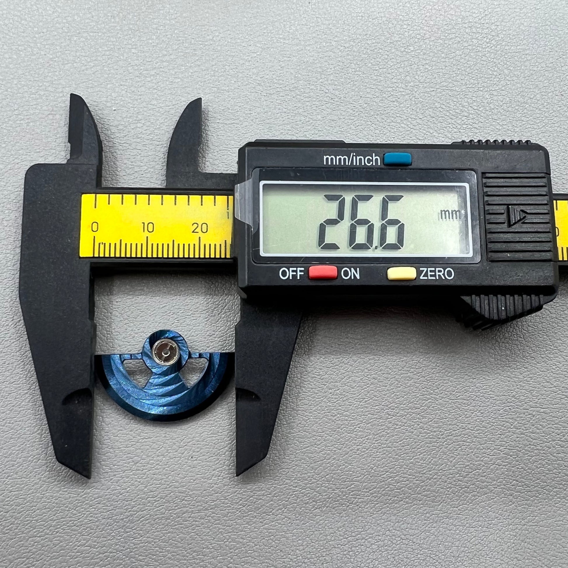 Blue hollow Geneva rotor oscillating weight for NH35 NH36 watch movements, precise and durable.