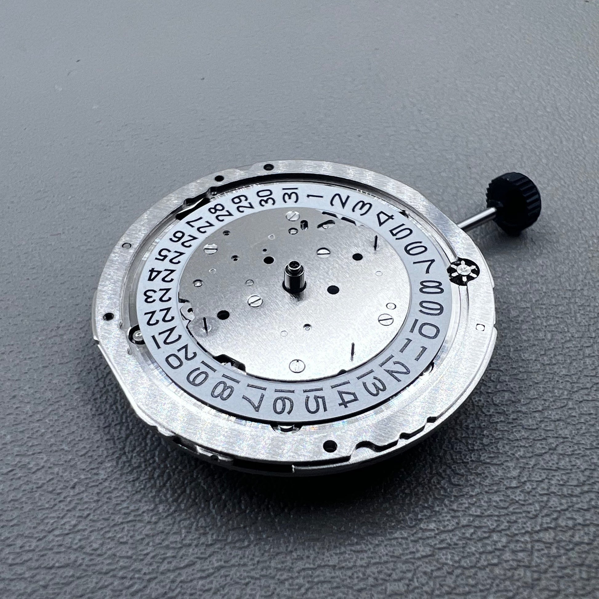 Close-up of Japan Miyota 9120 automatic mechanical watch movement showcasing precision craftsmanship.