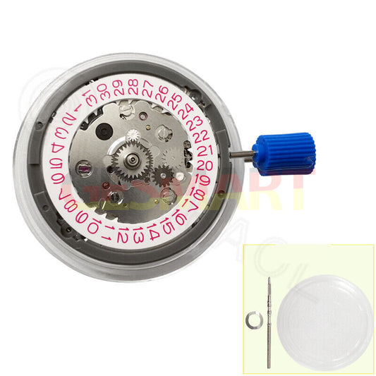 NH34 Automatisches mechanisches GMT-Uhrwerk mit Sekundenanzeige, roter Schrift und weißer Scheibe