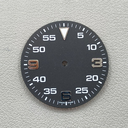 31mm Blue Lume Solid Black BGW9 Watch Dial Fit for NH35 Movement