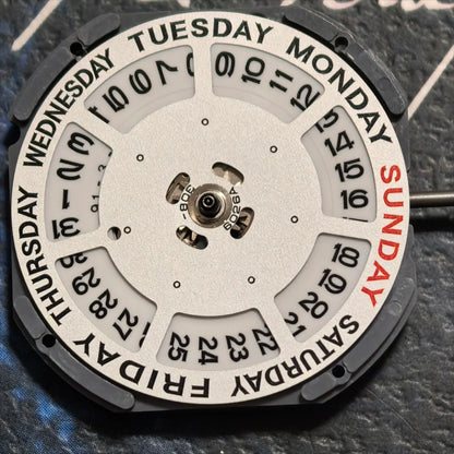 Japan Made Miyota 6M50 quartz watch part with 3 hands, precision movement for accurate timekeeping.