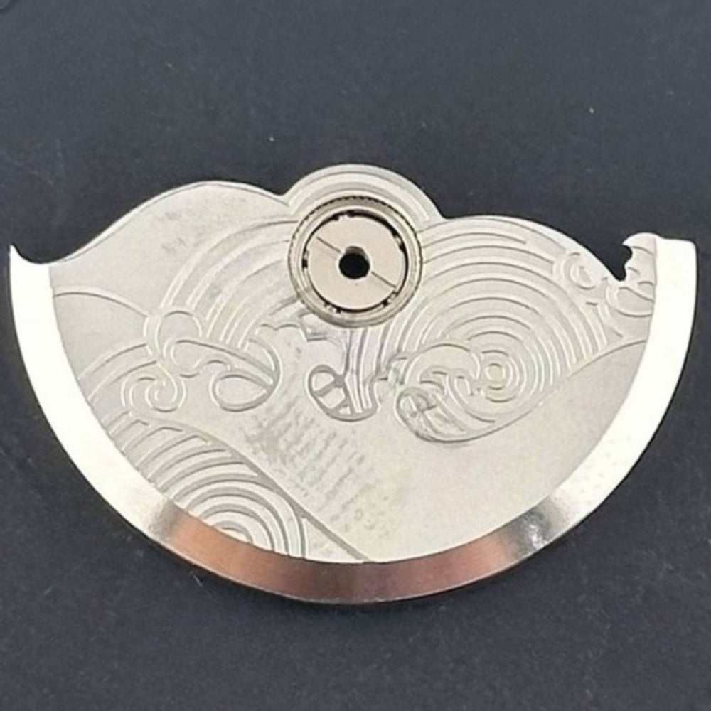 Modified Silver Auspicious Clouds Rotor Oscillating Weight for NH35 NH36 Movement