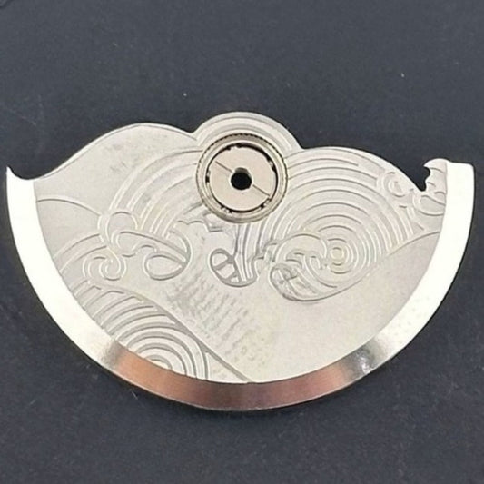 Modified Silver Auspicious Clouds Rotor Oscillating Weight for NH35 NH36 Movement