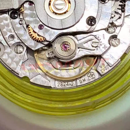 Tianjin Seagull 2824-2 automatic watch movement with detailed engravings for precise repair tasks.