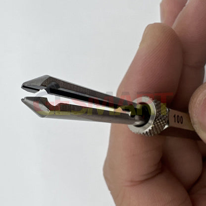 Bergeon 30610 barrel arbor holder for precise watch repair, fits 0.90-1.75mm barrels.