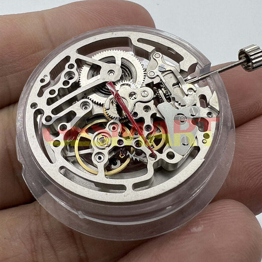 Montre squelette mécanique automatique Seagull TY2809 en argent fabriquée en Chine 