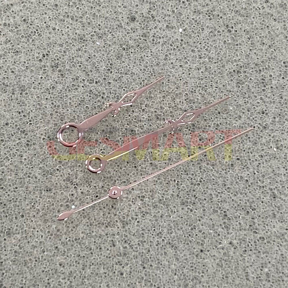 Elegant diamond-shaped luminous watch hands in blue and golden green for NH35/NH36/4R/7S movements.