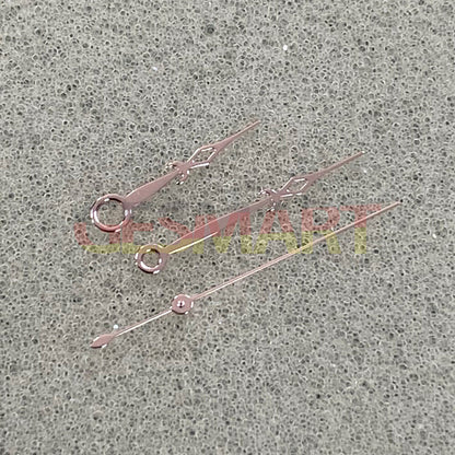 Elegant diamond-shaped luminous watch hands in blue and golden green for NH35/NH36/4R/7S movements.