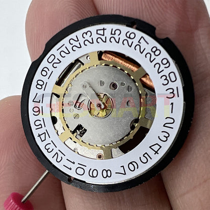 Swiss Part Ronda 715 quartz watch movement with date display at 3 o'clock, ideal for replacements.