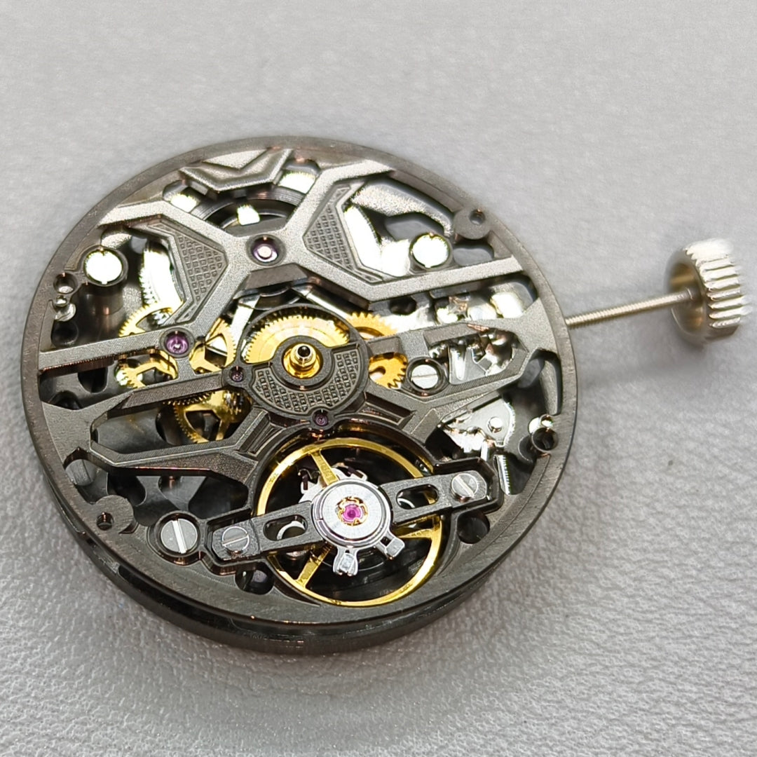 Hangzhou Black 1A05A Carved Hollow Automatic Mechanical Movement 3 Hands