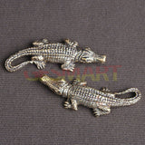 Solid Copper Crocodile Trinket Hand Carved Bronze Model Figurines