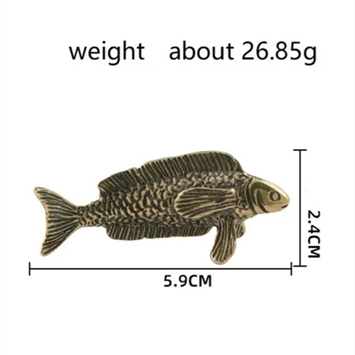 Solid copper Arowana trinket, vintage hand-carved bronze figurine with detailed scales and elegant design.