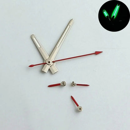 Green luminous watch hands for VK63 VK63A quartz movement, enhancing readability and style