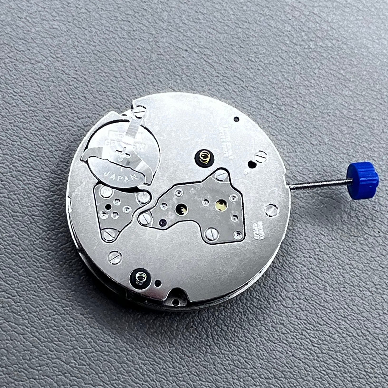 Swiss Ronda 4120B quartz watch movement by Ronda, precise and reliable timekeeping component.