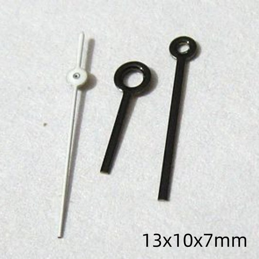 13mm white and black painted watch hands set for Miyota 2035 2115 2105 2305 movements.