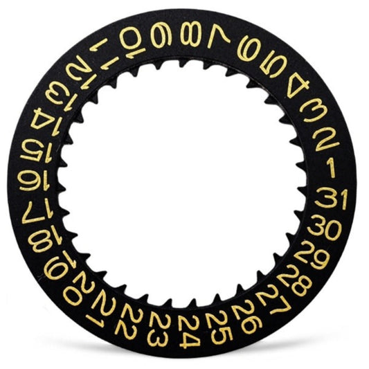 New Golden Font Black Date Disk Wheel Date Wheel for NH35 NH36 Movement