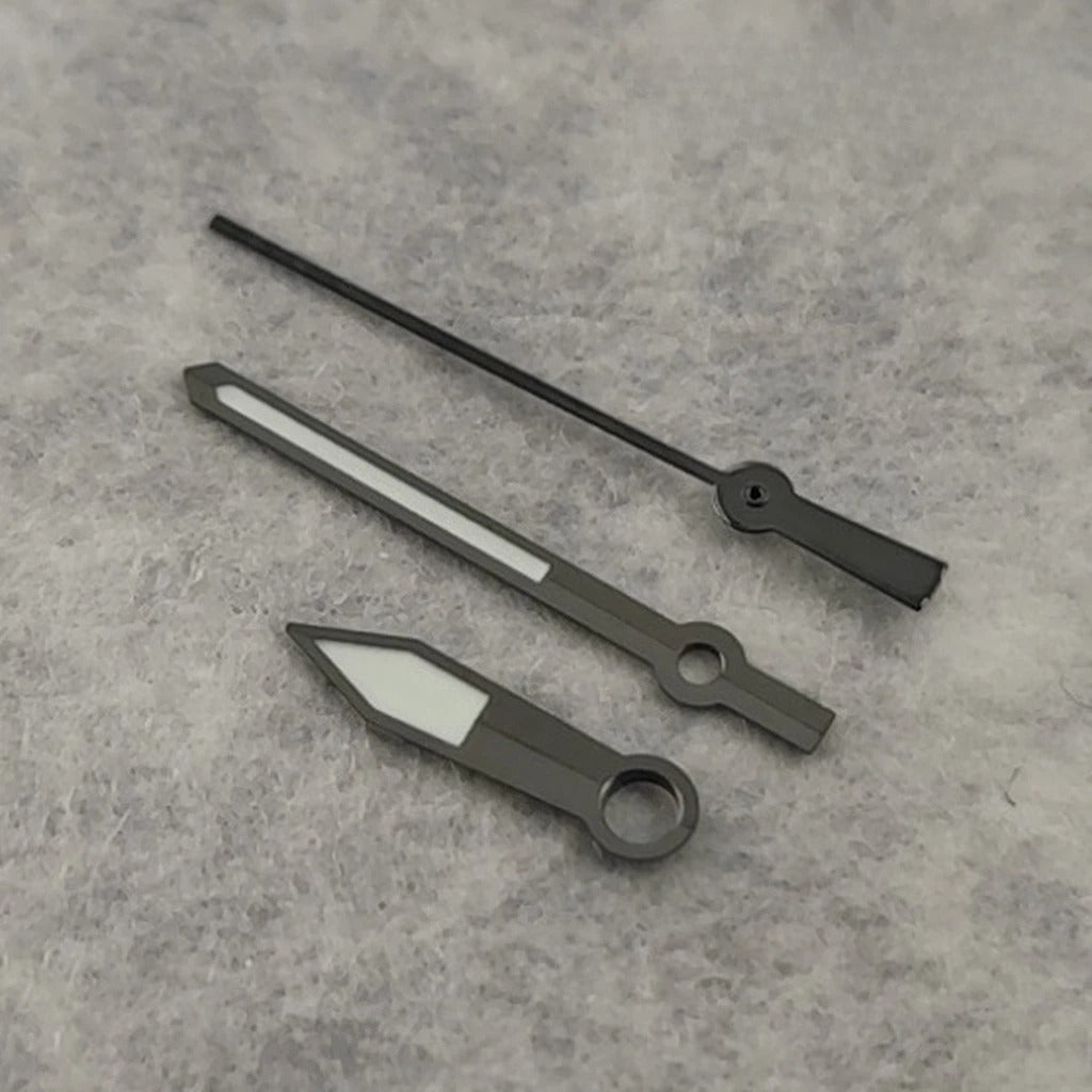 Gun Metal Gray Watch Hands C3 Luminous for NH35 NH36 4R36 7S26 7009 Movement