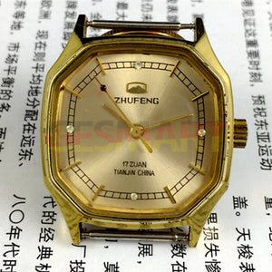 34mm Octagonal Case Golden Nail China Tianjin Zhufeng Manual Mechanical Watch