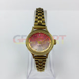 25mm HAIDA Manual Mechanical Lady Watch Golden Nail 17 Jews Gradient Pink Dial