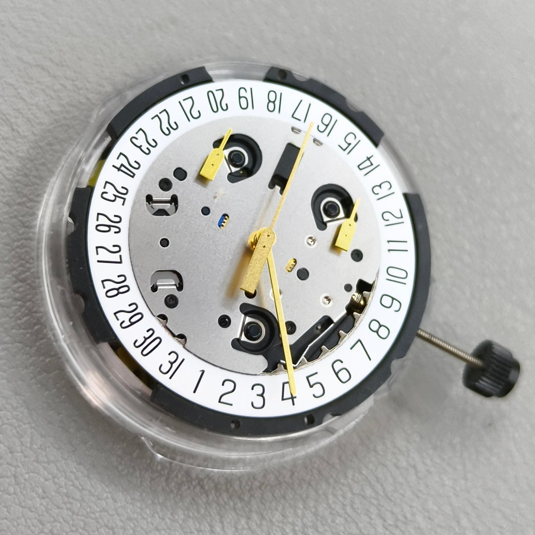 Swiss ETA G10.212 Watch Quartz Movement  3 Hands Date@6