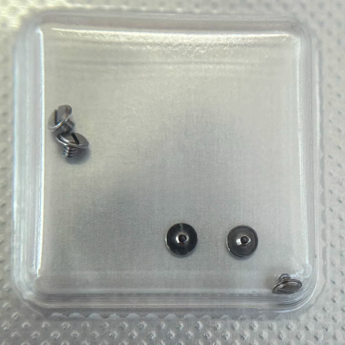Set of 3 watch case clamps with screws for Swiss ETA2000 movement models L595.2 and L592.2, precision fit.