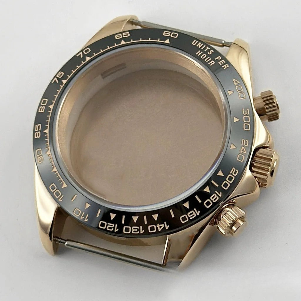 Daytona 40mm Mens Watch Steel Case for Daytona VK63 VK64 Case Fits 20mm Strap