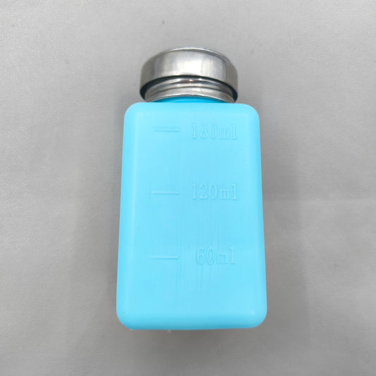 5 PIECES 180ml Blue Liquid Alcohol Bottle Container Refillable Air Pump