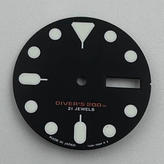 Black White Nail Datejust Green Luminous Watch Dial for NH35 NH36 Movement