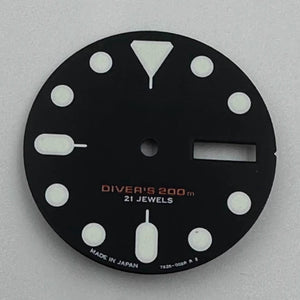 Black White Nail Datejust Green Luminous Watch Dial for NH35 NH36 Movement