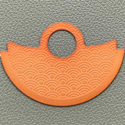Orange waved rotor oscillating weight overlay for NH35 NH36 7S26 4R35 watch movements, enhancing style and function.