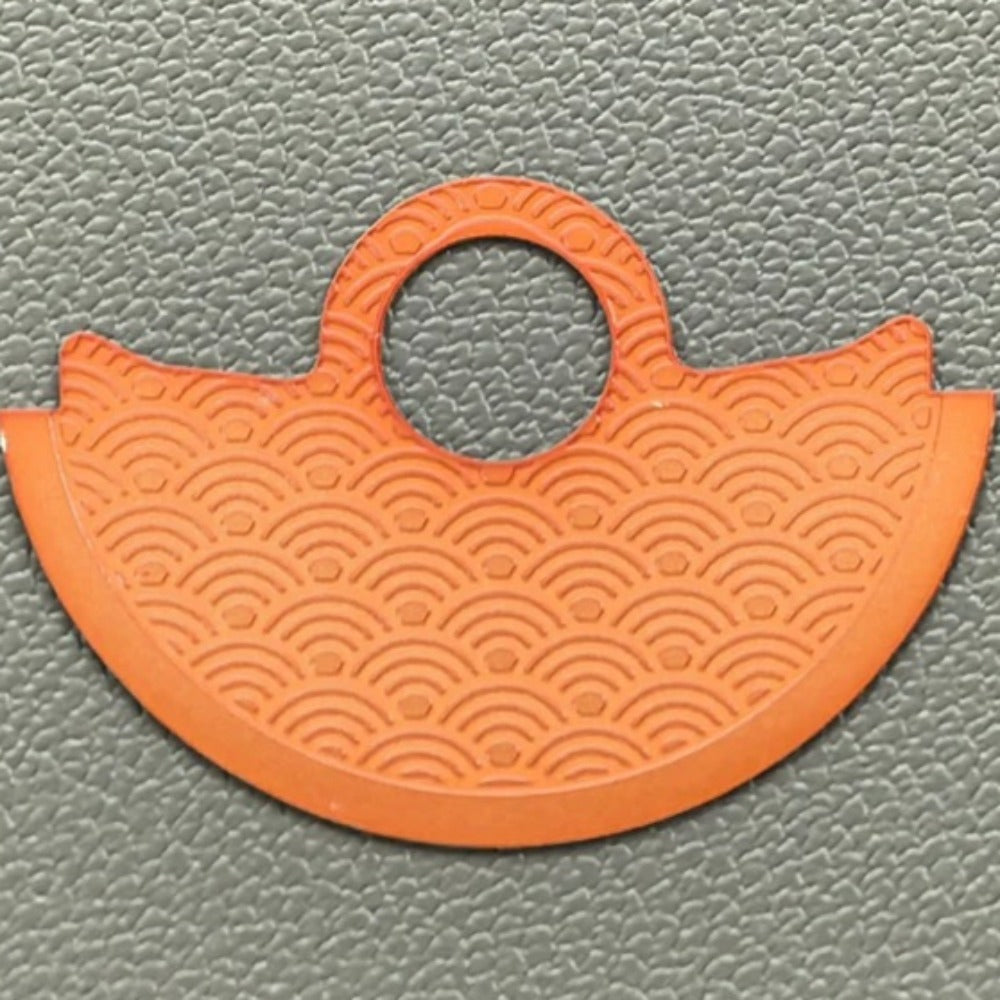 Orange waved rotor oscillating weight overlay for NH35 NH36 7S26 4R35 watches, enhancing style and movement.