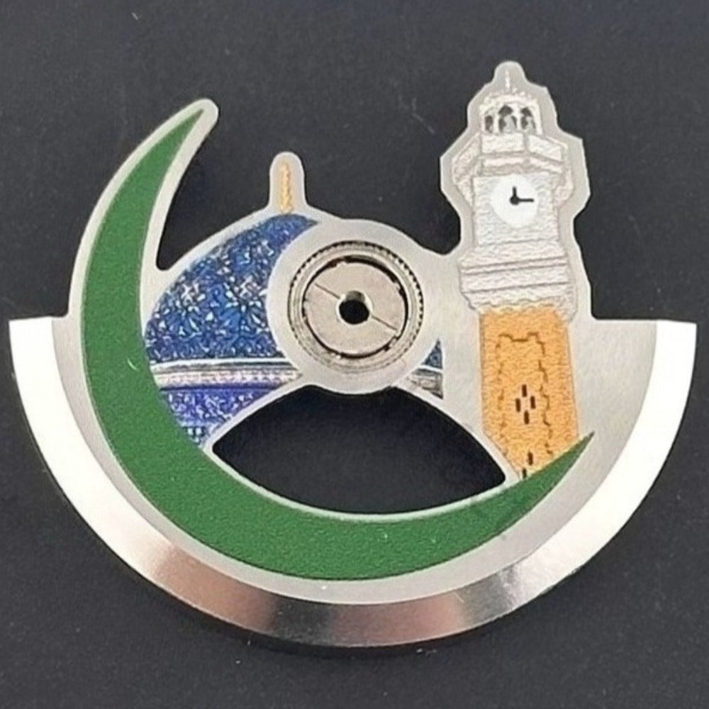 Modified Silver Moon Tower Rotor Oscillating Weight for NH35 NH36 Movement