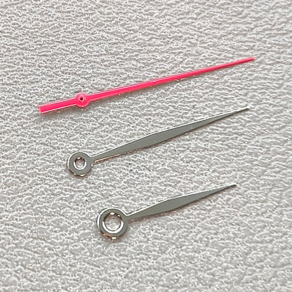 2 Sets 14mm Red Second Hand Silver Trim Watch Hands for Miyota 2315 2035 2036 2115 2305