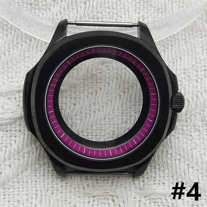 39MM 5ATM Stainless Steel Colorful Ring Sapphire Glass Cover for NH35 NH36 NH70