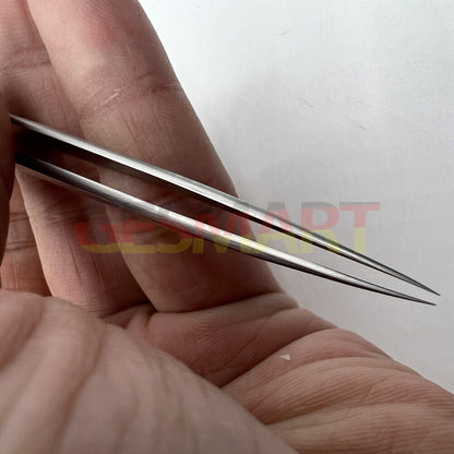 Bergeon 7027-SS stainless steel tweezer with fine narrow tips for precise watch repair handling.