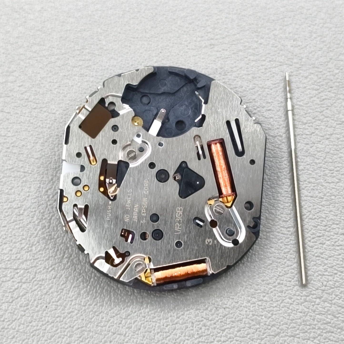 Japan Hattori Epson VR3G VR3GA Watch Quartz Movement Date@3