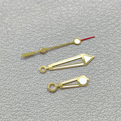 Modified GoldenTrim Watch Hands Green Luminous Fit Miyota 8205 8215 Movement