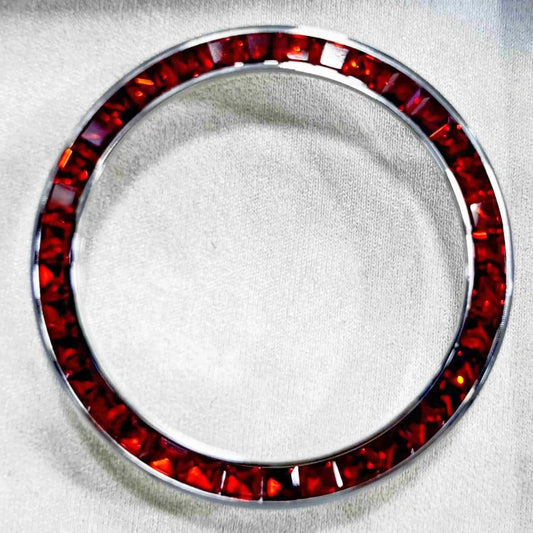 Red 39.4Mm Daytona T-Shaped Square Diamond Moissanite Flat Bottom Watch Bezel